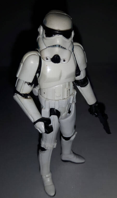 Basso Figure (Stormtrooper Disguise) helmet on