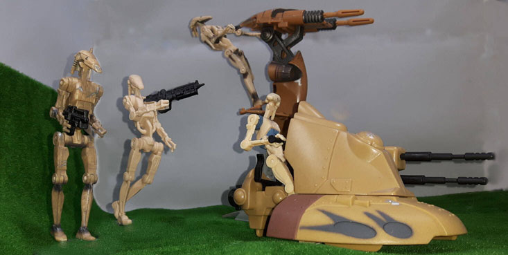 Star wars battle droid tank clearance