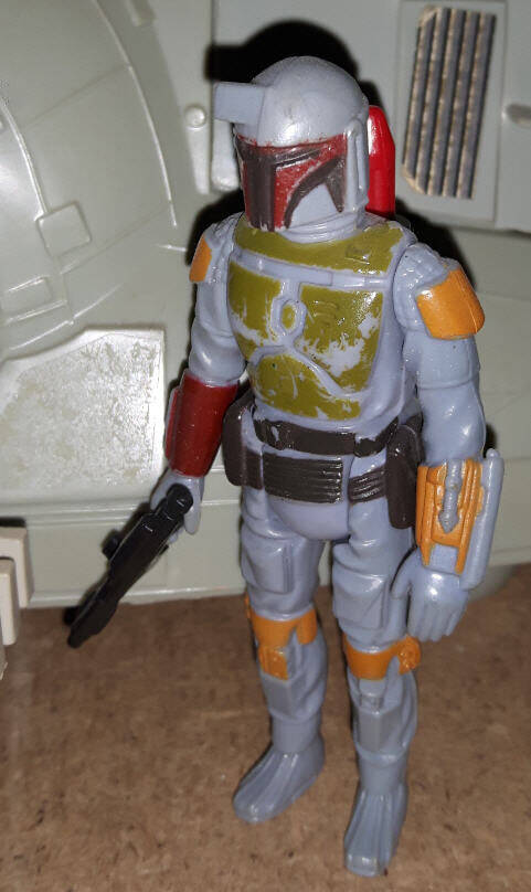 Boba fett Figure from above Vintage Kenner