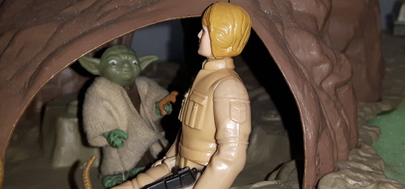 Dagobah Playset Luke and Yoda Kenner