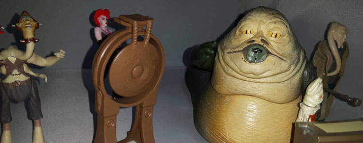 Jabba the Hutt with Bib Fortuna and Rystal