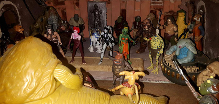 Jabba the Hutt Playset vintage Kenner rear