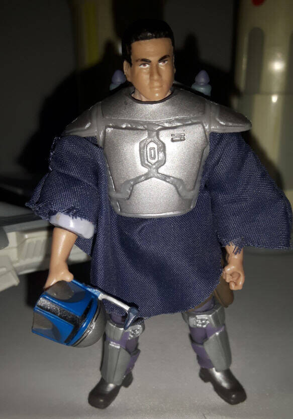 Jango Fett Bounty Hunter action figure close up