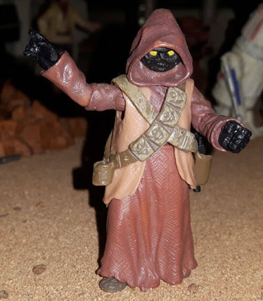 Jawa Figure with Lin Droid front