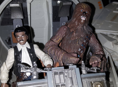 Lando Calrissian Smuggler Outfit figure Millennium Falcon cockpit