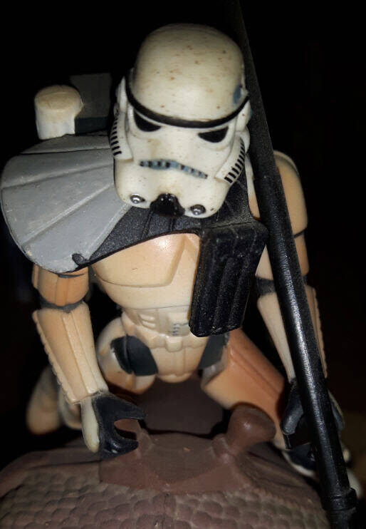 Sandtrooper with Dewback closeup