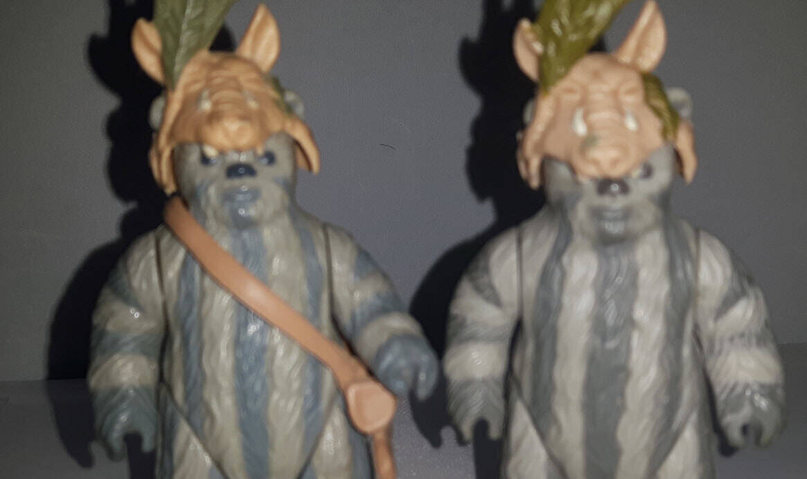 Kenner Teebo Figure Blue and Grey variants