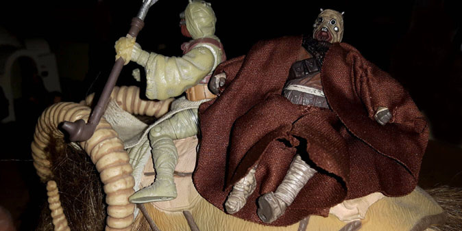 Tusken Raiders and Bantha